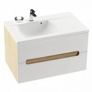 Тумба под раковину подвесная Ravak Classic II SD 800-R ДСП/МДФ береза/белый глянец X000000915