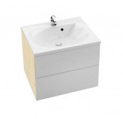 Тумба под раковину подвесная Ravak Rosa II SD 600 ДСП/МДФ береза/белый глянец X000000925