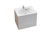 Тумба под раковину подвесная Ravak Rosa II SD 600 ДСП/МДФ капучино/белый глянец X000000926