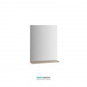 Зеркало настенное Ravak Rosa II 600 с полочкой прямоугольное капучино X000000932