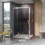 Стенка для душевой кабины Ravak 10° 10PS-100 профиль полированный алюминий стекло transparent 9UVA0C00Z1