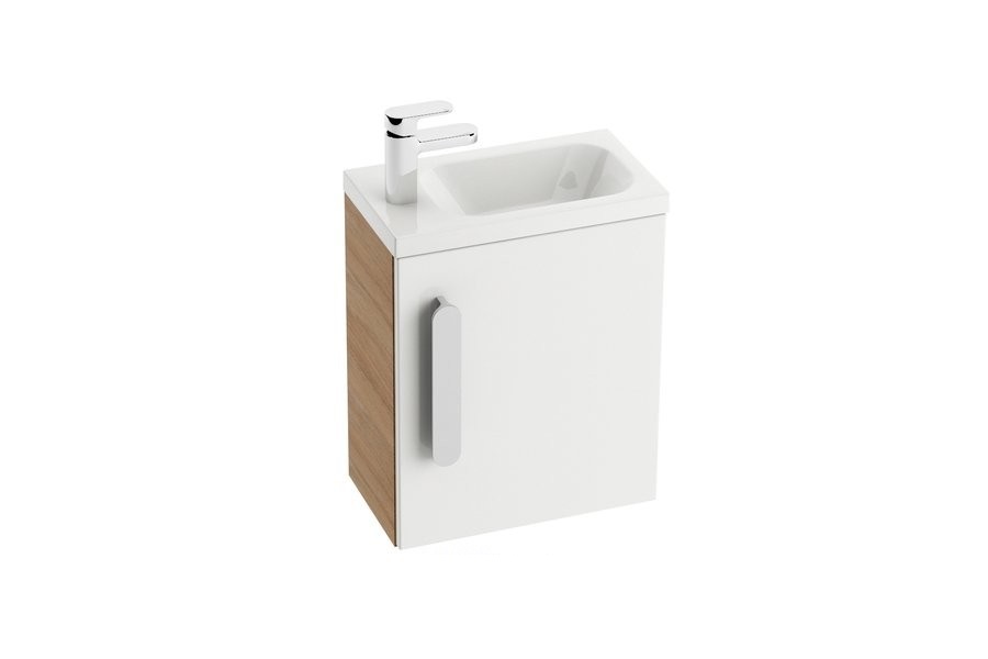 Тумба под раковину подвесная Ravak Chrome SD 400 ДСП/МДФ капучино/белый глянец X000000965