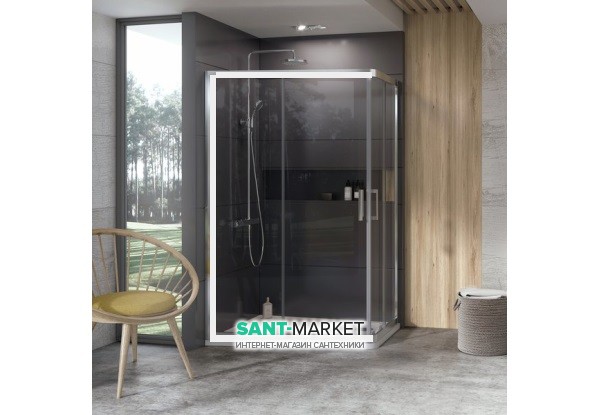 Душевой уголок прямоугольный Ravak 10° 10AP4-120/90 белый профиль стекло transparent 0ZVG70100Z1