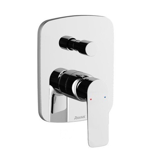 Смеситель для душа встраиваемый Ravak Classic CL 061.00 с переключателем латунь хром X070086