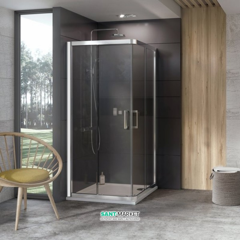 Душовий куточок квадратний Ravak 10 ° 10RV2-90 білий профіль скло transparent 1ZI70100Z1