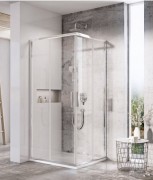 Душевой уголок квадратный Ravak Blix Slim BLSRV2-90 профиль полированный алюминий стекло transparent X1LM70C00Z1