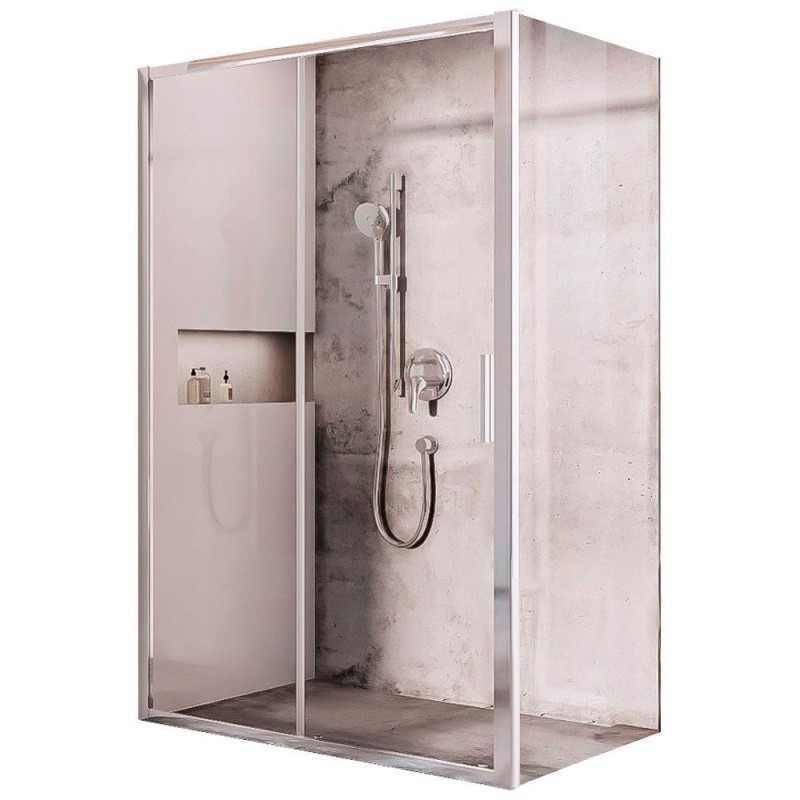 Дверь душевая прямоугольная Ravak Blix Slim BLSDP2-100 профиль полированный алюминий стекло transparent X0PMA0C00Z1