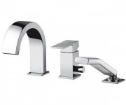 Змішувач одинважільний на борт ванни з душем Paffoni Elle хром EL 040 CR