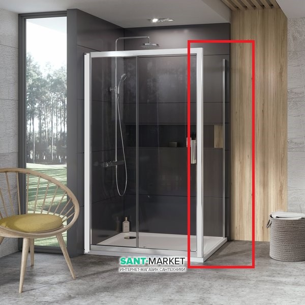 Стенка для душевой кабины Ravak 10° 10PS-100 белый профиль стекло transparent 9UVA0100Z1