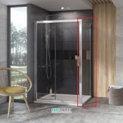 Стенка для душевой кабины Ravak 10° 10PS-90 профиль сатин стекло transparent 9UV70U00Z1