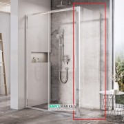 Стенка для душевой кабины Ravak Blix Slim BLSPS-90 профиль полированный алюминий стекло transparent X9BM70C00Z1