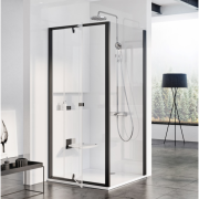 Стенка для душевой кабины Ravak Pivot PPS-80 профиль черный стекло transparent 90G40300Z1
