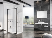 Стенка для душевой кабины Ravak Pivot PPS-90 профиль черный стекло transparent 90G70300Z1