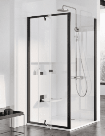 Стінка для душової кабіни Ravak Pivot PPS-100 профіль чорний скло transparent 90GA0300Z1