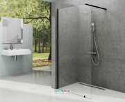 Стенка неподвижная для душевого уголка Ravak Walk In Wall-90 профиль черный стекло transparent GW9W70300Z1