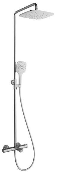 Душевой гарнитур Ravak Termo 300 TE 092.00/150 с верхним и ручным душем и термостатическим смесителем с изливом хром/белый X070098