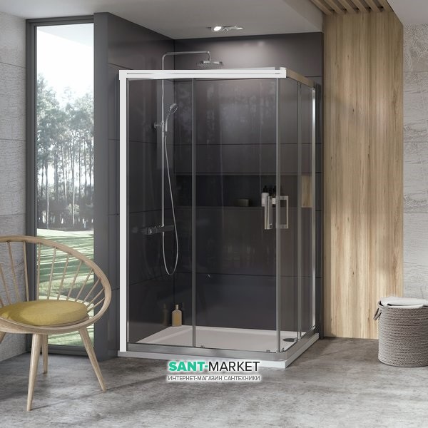 Душевой уголок квадратный Ravak 10° 10RV2K-80 белый профиль стекло transparent 1ZJ40100Z1