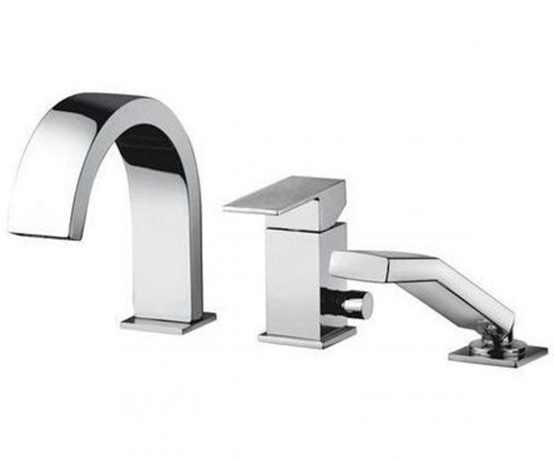 Смеситель однорычажный на борт ванны с душем Paffoni Elle хром EL 040 CR