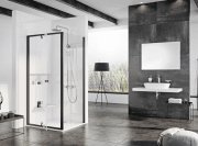 Стенка для душевой кабины Ravak Pivot PPS-90 профиль черный стекло transparent 90G70300Z1