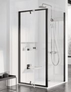 Стенка для душевой кабины Ravak Pivot PPS-100 профиль черный стекло transparent 90GA0300Z1