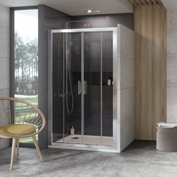 Дверь душевая раздвижная Ravak 10° 10DP4-190 профиль сатин стекло transparent 0ZKL0U00Z1