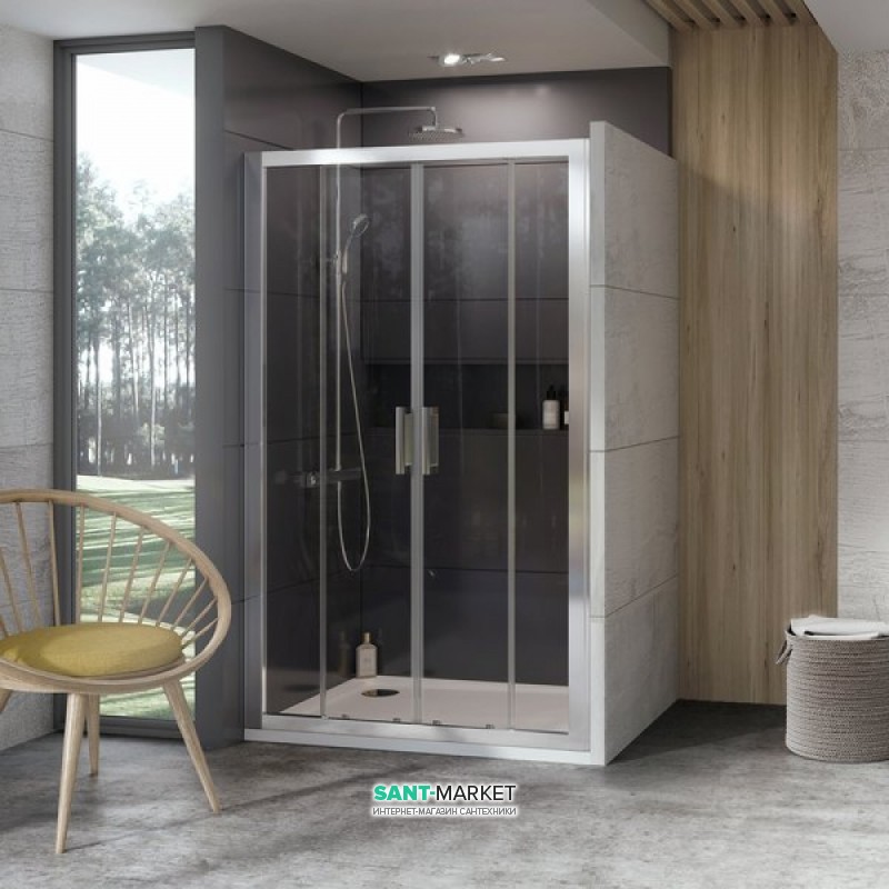 Двері душова розсувні Ravak 10 ° 10DP4-130 профіль полірований алюміній скло transparent 0ZKJ0C00Z1