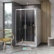 Двері душова розсувні Ravak 10 ° 10DP4-130 профіль полірований алюміній скло transparent 0ZKJ0C00Z1