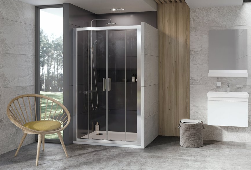 Двері душова розсувні Ravak 10 ° 10DP4-170 профіль полірований алюміній скло transparent 0ZKV0C00Z1