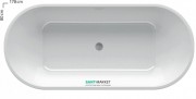 Ванна акриловая отдельно стоящая Ravak Freedom Solo 178х80 овальная белая XC00100025