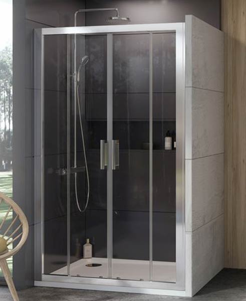 Двері душова розсувні Ravak 10 ° 10DP4-120 профіль сатин скло transparent 0ZKG0U00Z1