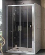 Двері душова розсувні Ravak 10 ° 10DP4-120 профіль сатин скло transparent 0ZKG0U00Z1