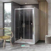 Двері душова розсувні Ravak 10 ° 10DP4-130 профіль полірований алюміній скло transparent 0ZKJ0C00Z1