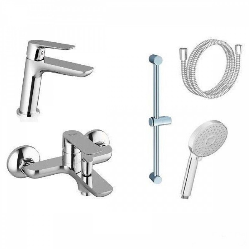 Комплект змішувачів для ванної з душовим гарнітуром Ravak Classic 5 в 1 (CL 012 + CL 022 + 953.00 + 972.00 + 911.00) 70320254