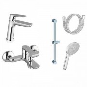 Комплект змішувачів для ванної з душовим гарнітуром Ravak Classic 5 в 1 (CL 012 + CL 022 + 953.00 + 972.00 + 911.00) 70320254
