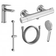 Комплект смесителей для ванной с душевым гарнитуром Ravak Termo 5 в 1 (HA012.00+TE032.00+953.00+972.00+914.00) 70320278