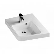 Раковина для ванной угловая правая Ravak Be Happy II R с отверстием искусственный мрамор белая XJAP1100001