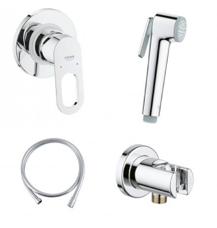 Душовий гарнітур для біде Grohe Ex Bauloop з New Tempesta-F латунь / пластик хром 111042