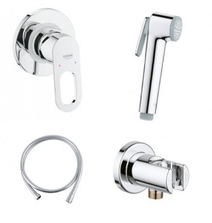 Душовий гарнітур для біде Grohe Ex Bauloop з New Tempesta-F латунь / пластик хром 111042