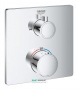Термостат для душа и ванной встраиваемый Grohe Grohtherm двухвентильный латунь хром 24080000