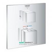 Термостат для душа встраиваемый Grohe Grohtherm Cube двухвентильный латунь хром 24154000