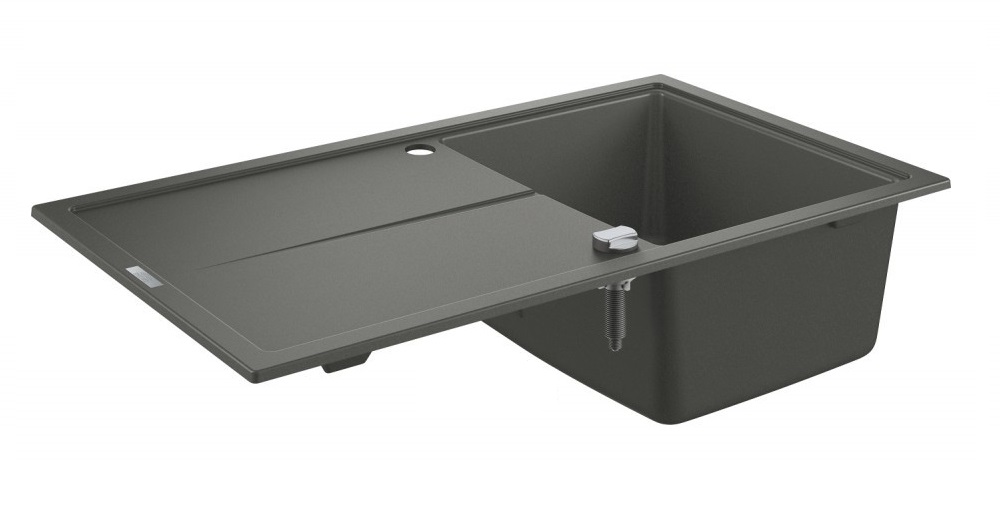 Мийка для кухні прямокутна композитна Grohe K400 50-C 86/50 1.0 сірий граніт 31640AT0