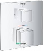 Термостат для душа встраиваемый Grohe Grohtherm Cube двухвентильный на два положения латунь хром 24155000