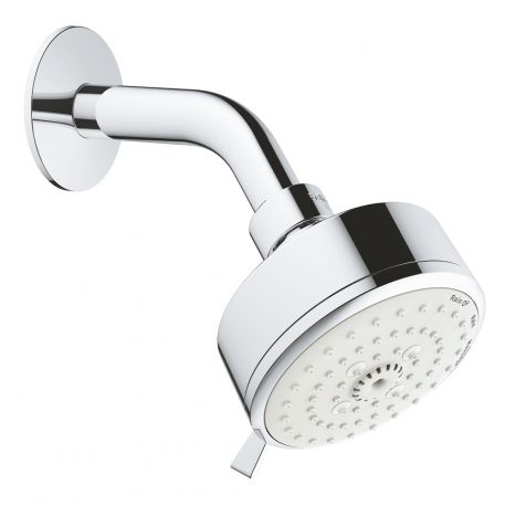 Верхний душ с настенным кронштейном Grohe New Tempesta Cosmopolitan 100 латунь/пластик хром 26090001