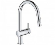 Змішувач для кухні Grohe Minta змішувач з висувним виливом хром 30348001