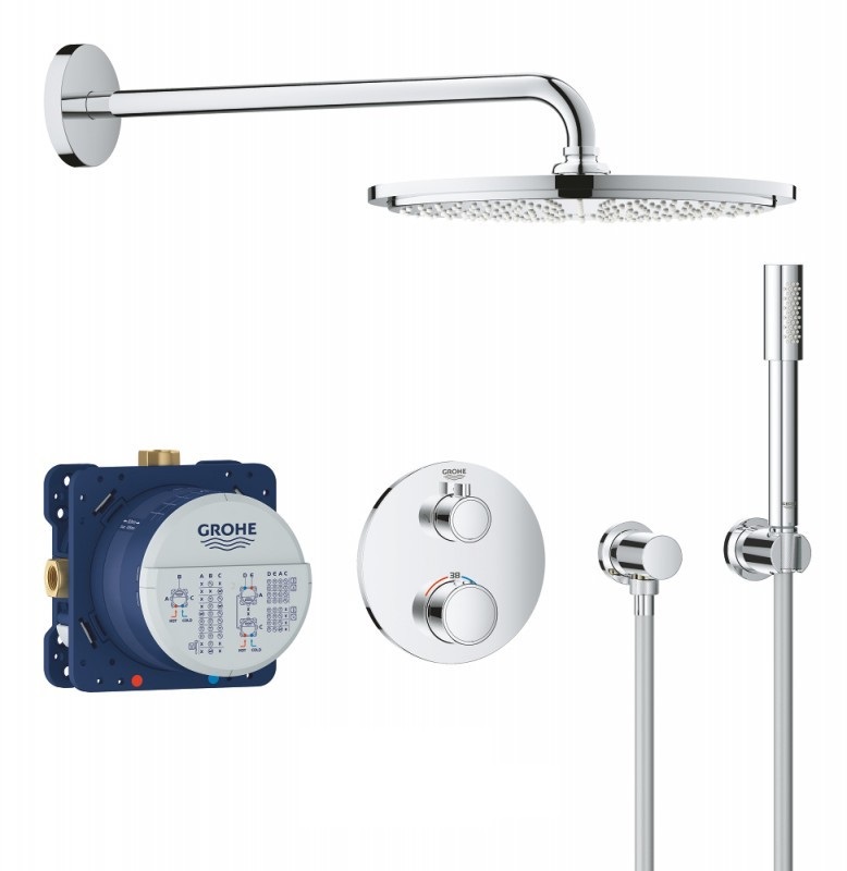 Душовий гарнітур з термостатом Grohe Grohtherm з Rainshower Cosmopolitan 310 34731000
