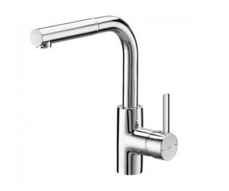 Смеситель для кухни с высоким выдвижным изливом Roca Targa однорычажный латунь хром A5A8560C00