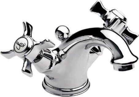 Змішувач для раковини двухвентильний Roca Florentina з донним клапаном латунь хром A5072118A1