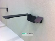 Змішувач для раковини одноважеля настінний Treemme 5 мм чорний матовий 2552NN