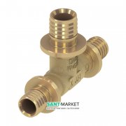 Тройной резьбовой фитинг TECE TECEflex 90° редукционный 32х25х32 латунь 710523