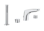 Душевой набор с двухвентильным смесителем Roca Insignia монтаж на борт ванной латунь хром A5A183AC00